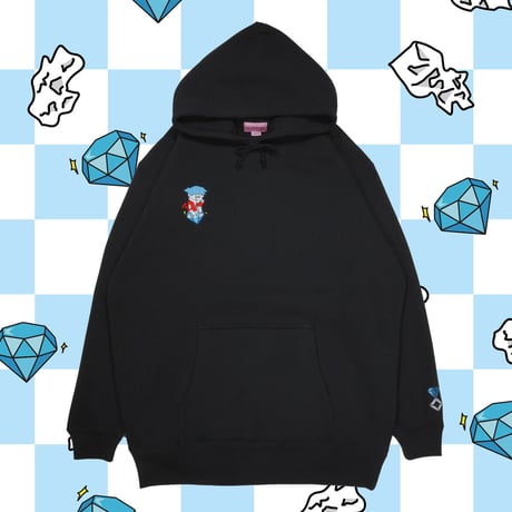 水色しんりゃ君パーカー限定カラーver.💎black
