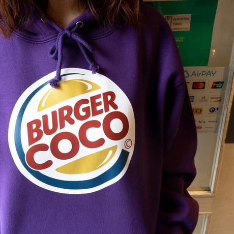 BURGER COCOパーカー🍔purple