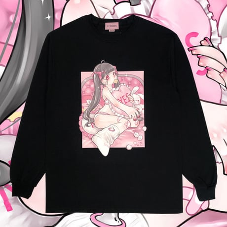 やっち確定やみかわいいロンT🎀black