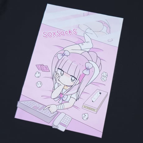 やっち確定メンヘラチャンTシャツ✡️black
