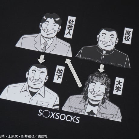 ハンチョウ遍歴Tシャツ💴black