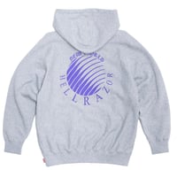 HELLRAZOR  COIN EMBOSS FULL ZIP HOODIE - HEATHER GREY