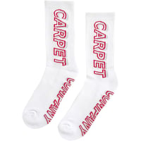 CARPET COMPANY MISSPRINT SOCKS / White