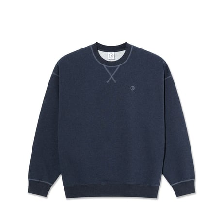 POLAR SKATE CO.  Frankie Crewneck - Navy Melange