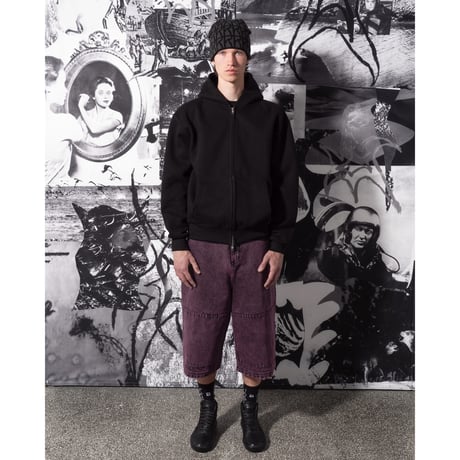 POETIC COLLECTIVE  SCULPTOR SHORT - PURPLE ACID DENIM WASH