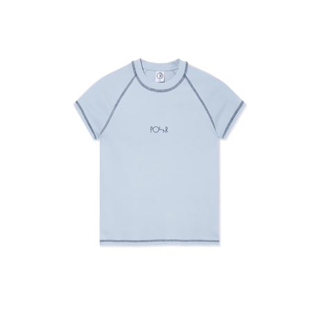 POLAR SKATE CO.  Baby Tee | Script Logo - Light Blue/Dark Blue