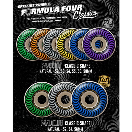 SPITFIRE WHEELS "F4 CLASSIC" 99DU/101DU
