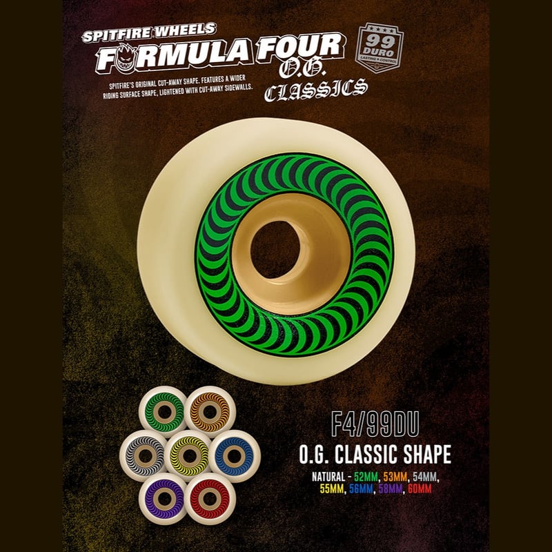 SPITFIRE WHEELS O.G. CLASSIC F4 /99DU 送料無料 | DP