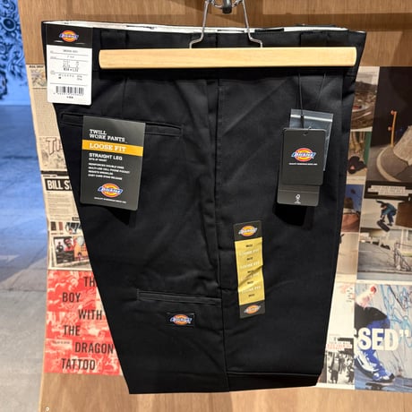 DICKIES ORIGINAL DOUBLE KNEE WORK PANTS / Black