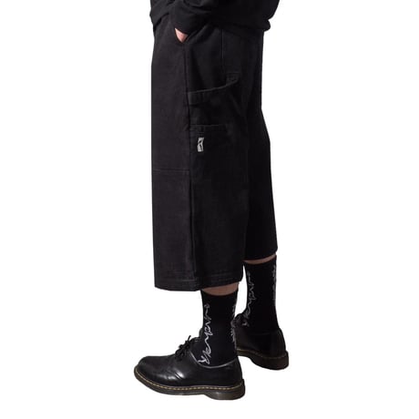 POETIC COLLECTIVE  SCULPTOR SHORT - BLACK DENIM WASH