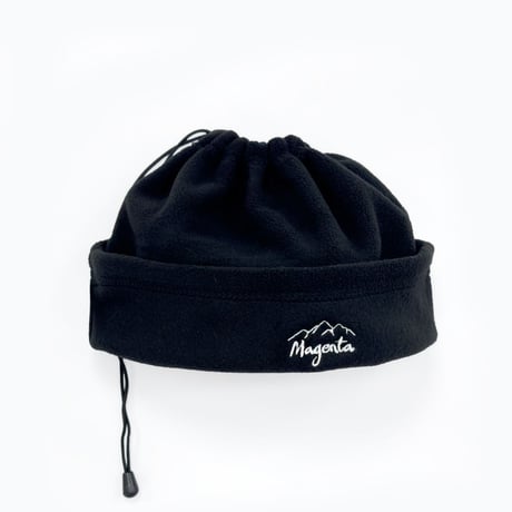 MAGENTA SKATEBOARDS  CONVERTIBLE FLEECE BEANIE - BLACK