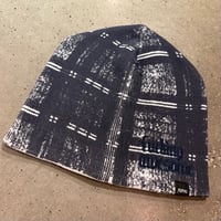 FUCKING AWESOME  Digital Plaid Skully Beanie - Navy/White