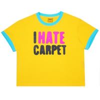 CARPET COMPANY I HATE CARPET GIRLS TEE / Yellow Blue