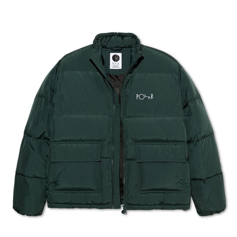 POLAR SKATE CO. POCKET PUFFER JACKET - DARK TE POLAR SKATE CO. POCKET PUFFER JACKET - DARK TE