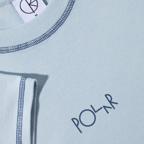 POLAR SKATE CO.  Baby Tee | Script Logo - Light Blue/Dark Blue