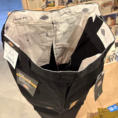DICKIES ORIGINAL DOUBLE KNEE WORK PANTS / Black