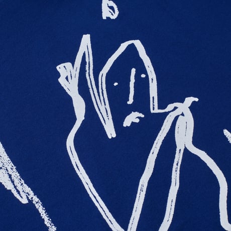 POLAR SKATE CO.  Contrast Tee | Doodle - Ultramarine/White