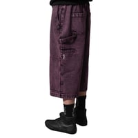 POETIC COLLECTIVE  SCULPTOR SHORT - PURPLE ACID DENIM WASH