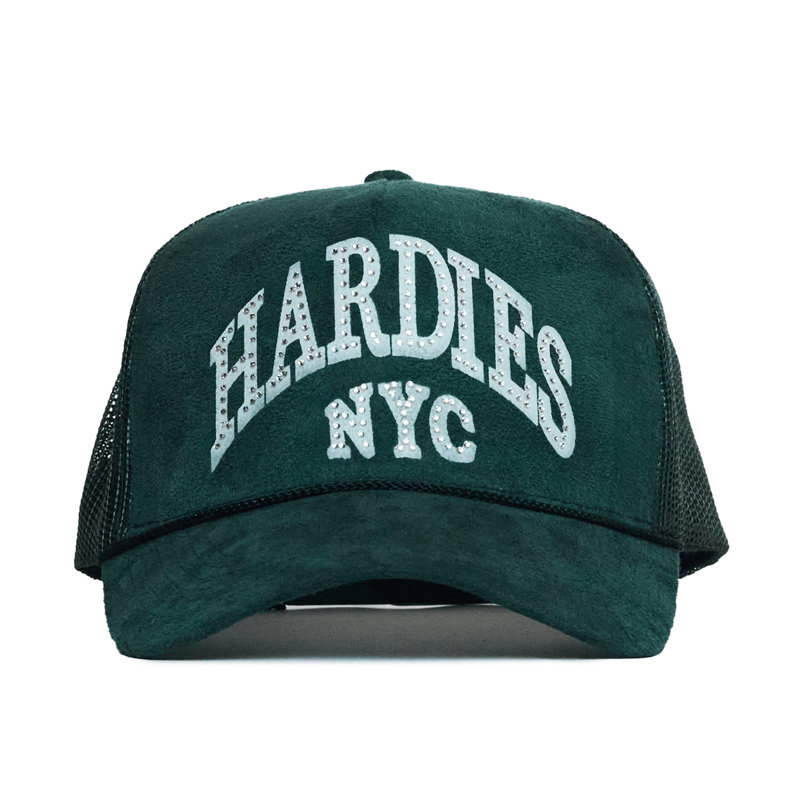 HARDIES NYC CURVE TRUCKER HATS SUEDE-GREEN | D