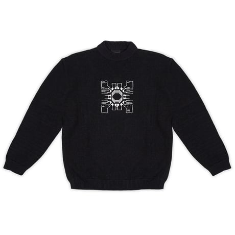 ÖCTAGON  SONAR KNITTED SWEATER - NAVY BLUE