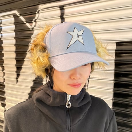 CARPET COMPANY C-STAR FUR HAT -Light Denim