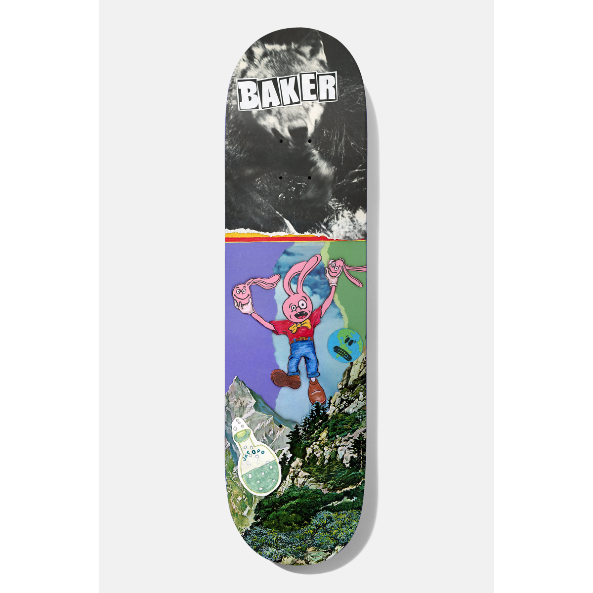 BAKER WAVY RED Jacopo 8.125×31.5　スケボーデッキ 03-01-1689-JCWavyRedDeck8.125-