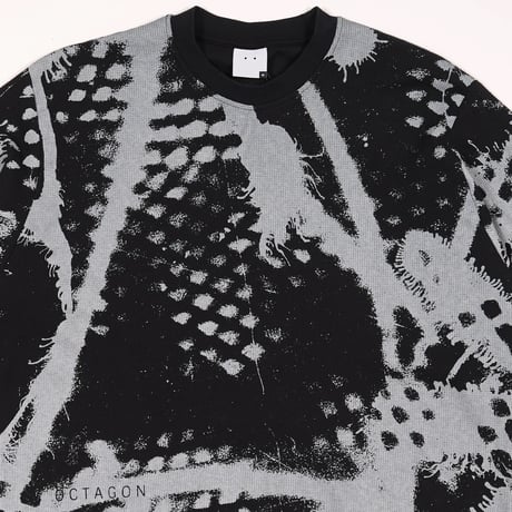 ÖCTAGON  MOGWAN THERMAL T-SHIRT - BLACK/GREY
