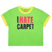 CARPET COMPANY I HATE CARPET GIRLS TEE / Lime Yellow
