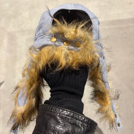 CARPET COMPANY C-STAR FUR HAT -Light Denim