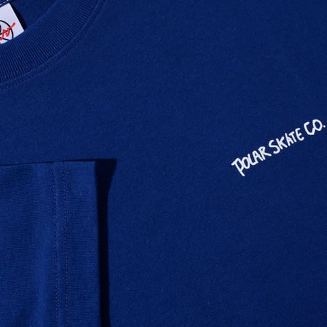 POLAR SKATE CO.  Contrast Tee | Doodle - Ultramarine/White