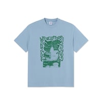 POLAR SKATE CO.  TEE | PASSING RESEMBLANCE - DOVE BLUE