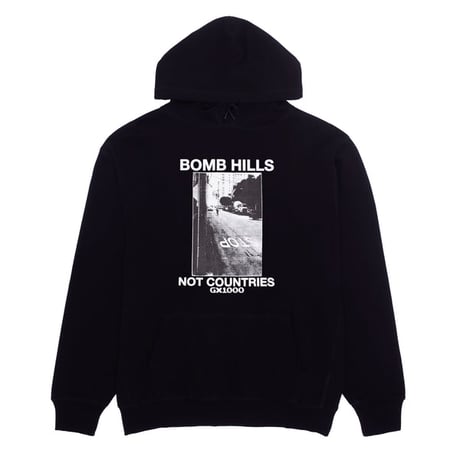 GX1000  BOMB HILLS NOT COUNTRIES HOODIE-BLACK