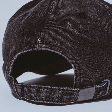 FUCKING AWESOME  THREE SPIRAL WASHED DENIM 6-PANEL HAT - BLACK