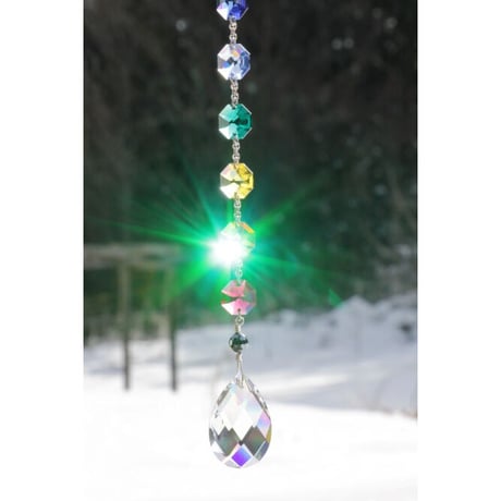 サンキャッチャー　チャクラカラー　虹の雫