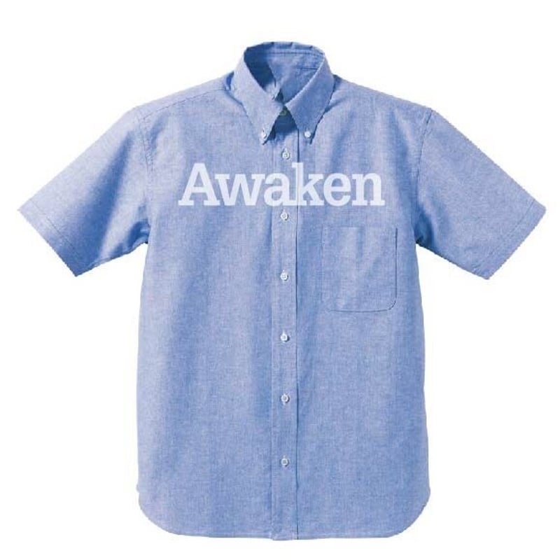 AWAKENオックスフォードボタンダウン半袖シャツ（ブルー） | Awaken ...