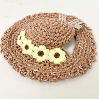 【完成品】わんこの夏ぼうし　ブラウン（送料込)