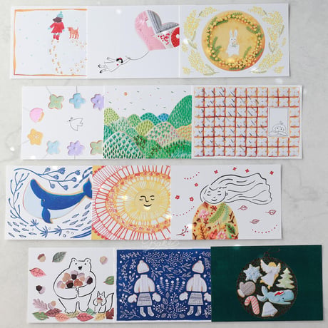 12 seasonal postcards（12枚のポストカードセット）