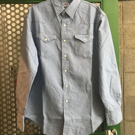 DUBBLE WORKS WESTERN SHIRTS SAX BLUE