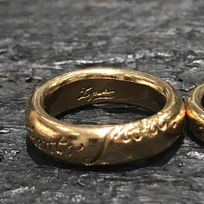 【美品】リンチシルバースミス　芯金　フェザーリング　約18号　シルバー×ゴールド LYNCH SILVERSMITH MEMENTO MORI(L)#16〜#19 | lath