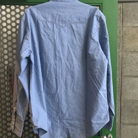 DUBBLE WORKS WESTERN SHIRTS SAX BLUE