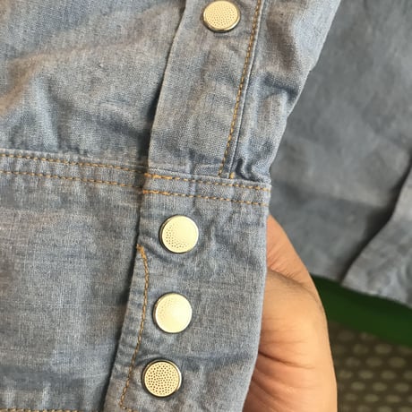 DUBBLE WORKS WESTERN SHIRTS SAX BLUE