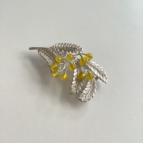 騎西屋　帯留　ミモザ