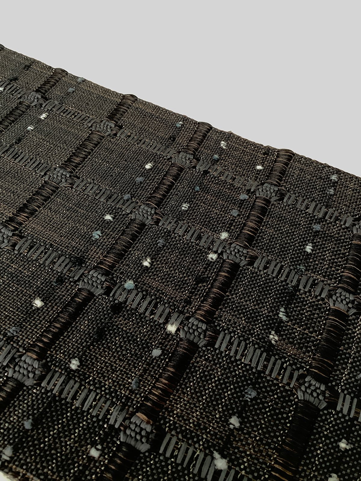 半幅帯 ダークブラウン　近賢織物 半幅帯 ダークブラウン 近賢織物 半幅帯 ダークブラウン 近賢織物