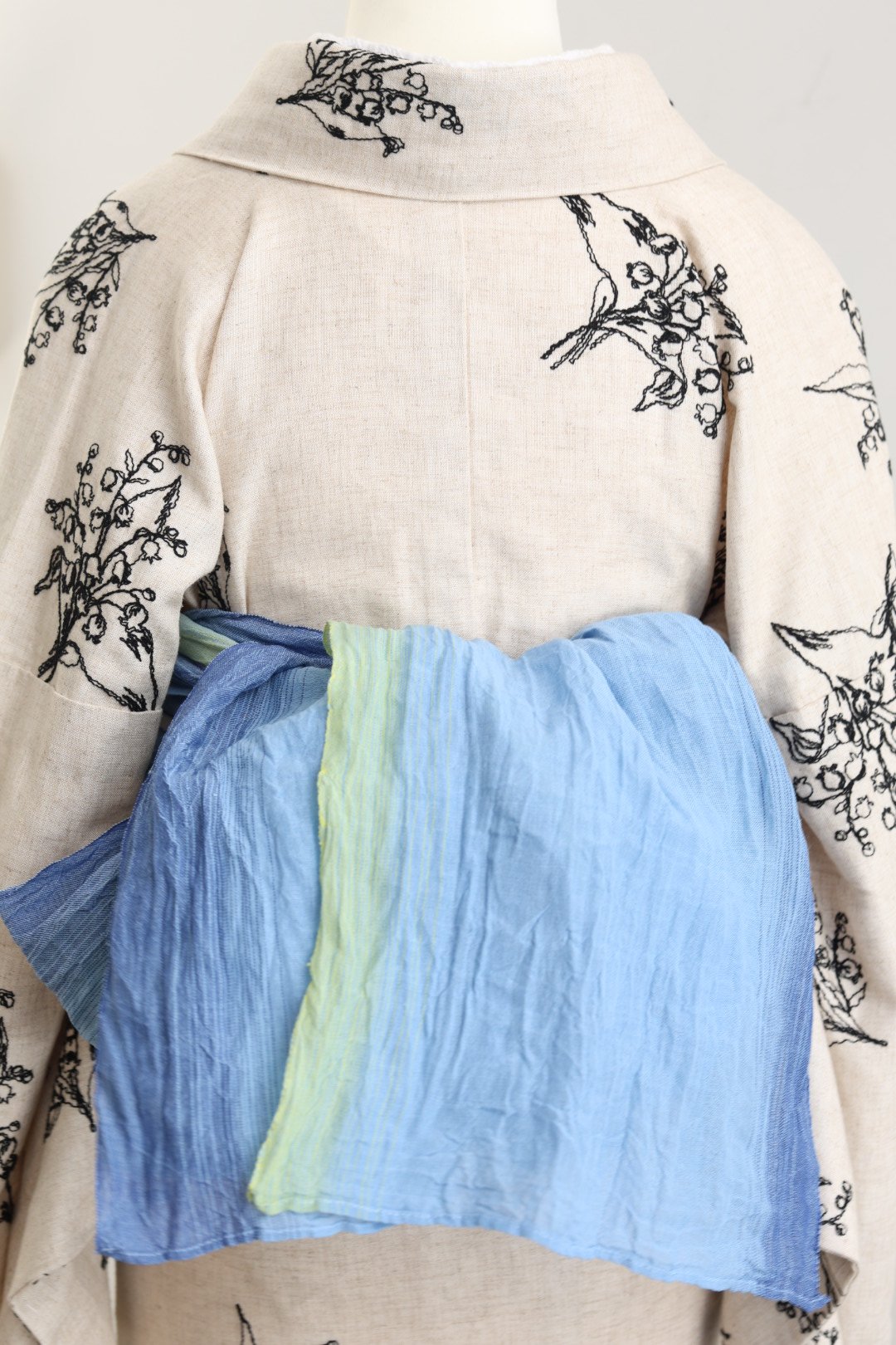 本麻大人兵児帯 海 | 坂本呉服店