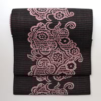 namintom 蝶々刺繍 名古屋帯 ブラウン | 坂本呉服店