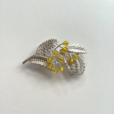 騎西屋　帯留　ミモザ