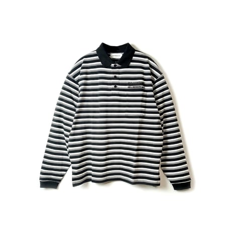 HC BORDER "BIG" LS POLO (BLK)