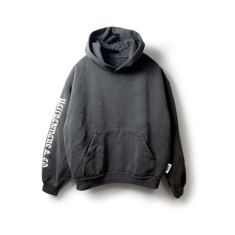 Circle logo 3 Heavy Fleece Hood USA Cotton 14 oz (V/BLK)