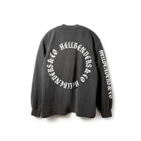 Circle logo 3 LS TEE 6.5oz USA Cotton  (V/BLK)
