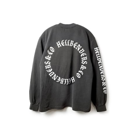 Circle logo 3 LS TEE 6.5oz USA Cotton  (V/BLK)